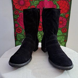 Paul Green Black Suede Adison Biker Boots